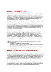 PARTE 1: INTRODUCCIÓN PARTE 2: CONCEPTO DE BIODIVERSIDAD 