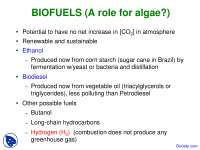 Biofuels - Plant Molecular Biology - Lecture Slides