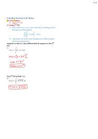 Second Order Derivation - AP Calculus - Lecture Notes - Docsity