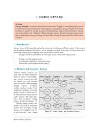 Energy Scenario - Bureau of Energy Efficiency - Lecture Notes