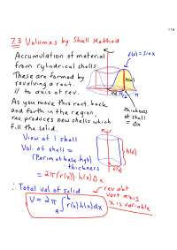 Shell Method Volume - AP Calculus BC - Lecture Notes