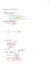 Asymptotes - AP Calculus - Lecture Notes - Docsity