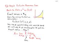 Riemann Sums - AP Calculus BC - Lecture Notes
