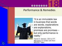 Performance and Remedies in Contract Law: Understanding Breaches, Excuses, and Remedies