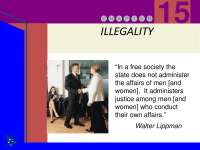 Illegality - Bussiness Law - Lecture Slides