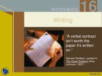 Writing - Bussiness Law - Lecture Slides