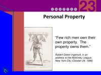 Personal Property - Bussiness Law - Lecture Slides