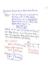 Work - AP Calculus BC - Lecture Notes
