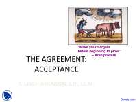 Understanding Contract Law: The Role of Acceptance in Creating a Binding Agreement