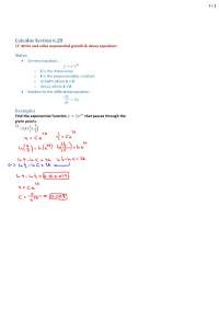 Decay Equations - AP Calculus - Lecture Notes - Docsity