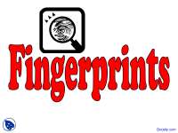 Finger Prints - Forensic Science - Lecture Slides