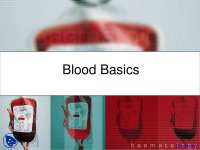 Blood Basics - Forensic Science - Lecture Slides
