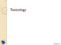Toxicology - Forensic Science - Lecture Slides