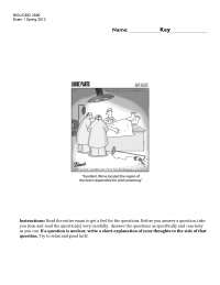 Exam 1 Solutions for Neurobiology - Fall 2017 | CBIO 3800
