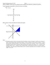 Shading Solution - Pre Calculus - Quiz
