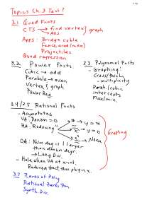 Bridge Cable - Pre Calculus - Lecture Handout