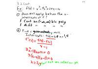 Conditions of MVT - AP Calculus BC - Lecture Notes