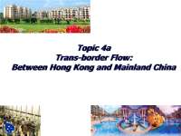 Understanding Transborder Flow and Impact: Hong Kong-China Urban Governance