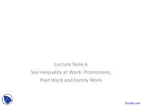 Sex Inequality at Work: Promotions, Authority, and Work-Family Conflict