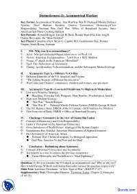 Asymmetrical Warfare - The Post World War - Lecture Notes