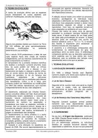 A teoria da evolução