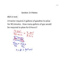 Tractor Problem - Intermediate Algebra - Lecture Handout