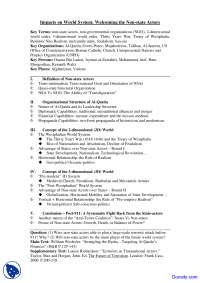 Non-state Actors in World Politics: Al-Qaeda's Impact on Global Power Dynamics