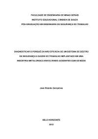 Avaliação do SISTEMA DE GESTÃO DE RISCO de uma empresa de fabricação de arames