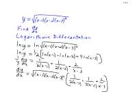 Logarithmic Diff - AP Calculus BC - Lecture Notes