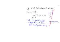 Episilon Delta Definition of a Limit - AP Calculus BC - Lecture Notes