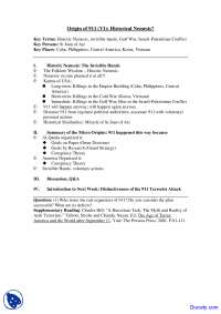 Historical Nemesis - The Post World War - Lecture Notes