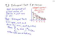P-Series - AP Calculus BC - Lecture Notes