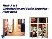 Globalization and Social Exclusion - Introduction to Globalization Studies - Lecture Slides