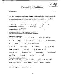 Average Force - General Physics - Solved Exam