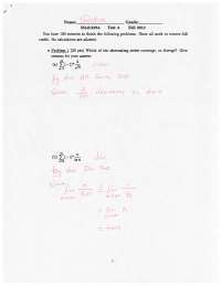 Exam 4 Solutions - Calculus II | MATH 2254 - Docsity