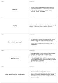 Retail Buying and Marketing Concepts: Terms and Definitions