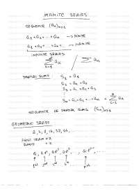 Infinite Series - Calculus - Lecture Notes - Docsity