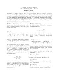 Physics 110B Exam 3: Electromagnetism, Reflection, Jones Matrix, Radiation (Spring 2004)