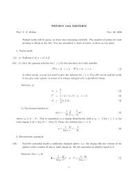 Physics 110A Midterm Solutions: Vector Calculus and Electrostatics