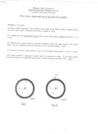 Electric Dipole Moment - Electromagnetism and Optics - Exam