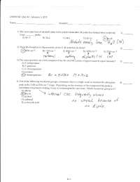 Quiz with Solution - Organic Chemistry II | CHEM 242 - Docsity