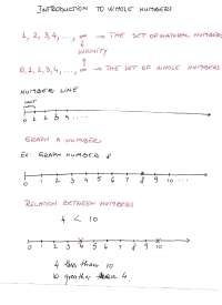 Whole Numbers - Pre Algebra - Lecture Notes - Docsity