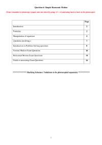 Simple Harmonic Motion - Applied Maths - Lecture Notes
