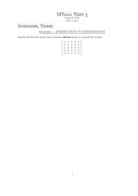 MT210 Test 3: Linear Algebra Exercises and Questions