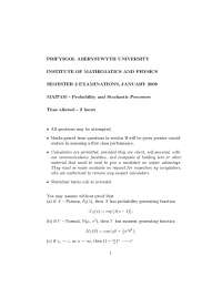 Joint Probability - Probability and Stochastic Processes - Exam