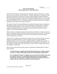 Civil Procedure Case Study: Trombonist Trixie Timmons vs Musique Company
