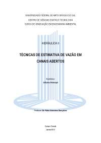 Relatório vazão - final