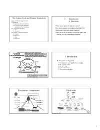 Carbon Cycle - Evolution, Ecology and Biodiversity - Lecture Slides ...