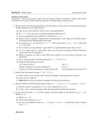 Two Vectors - Vector Calculus - Exam - Docsity