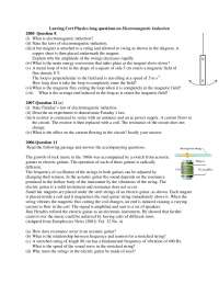 Electromagnetic Induction - General Physics - Exam - Docsity